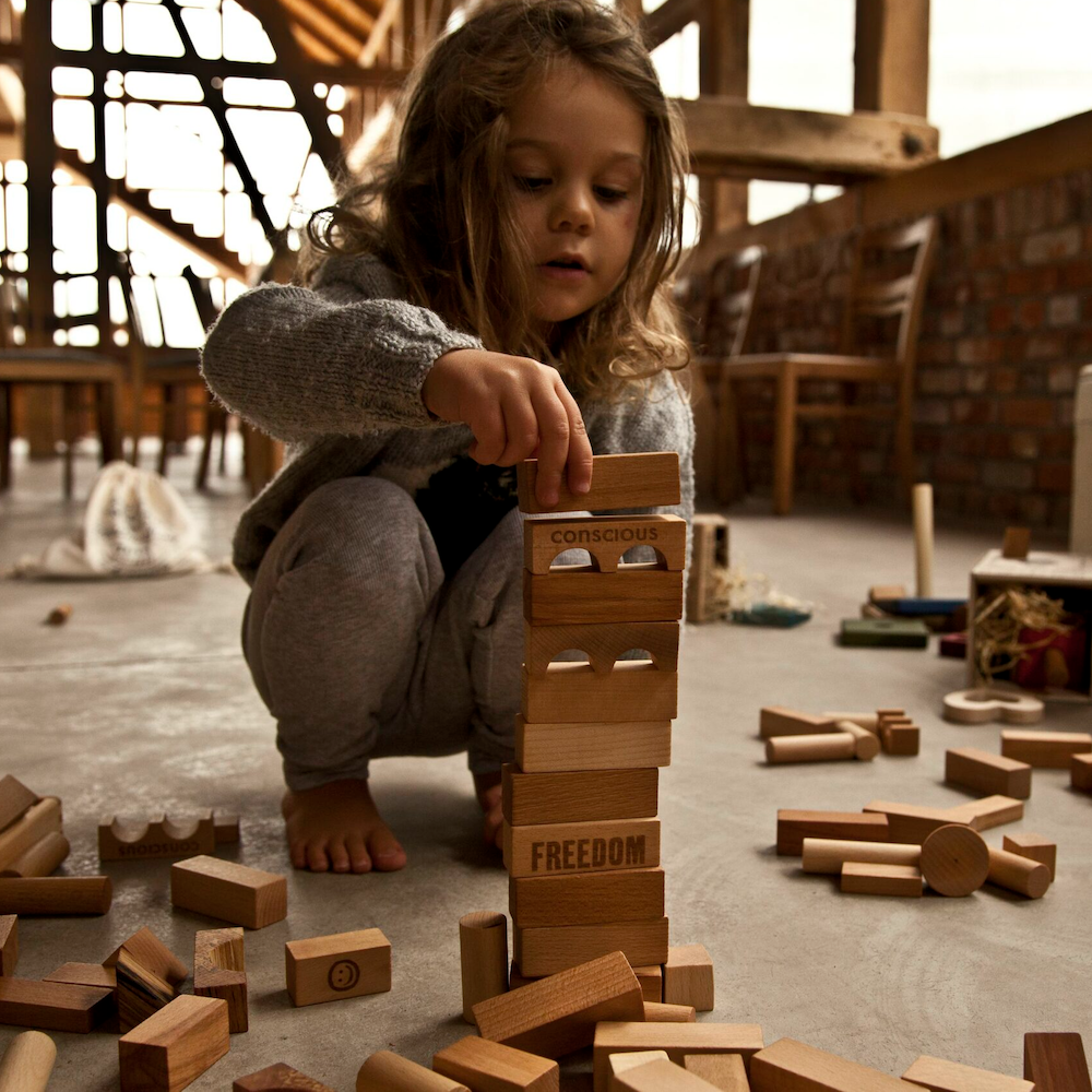 Natural Blocks in Tray 54 Pieces