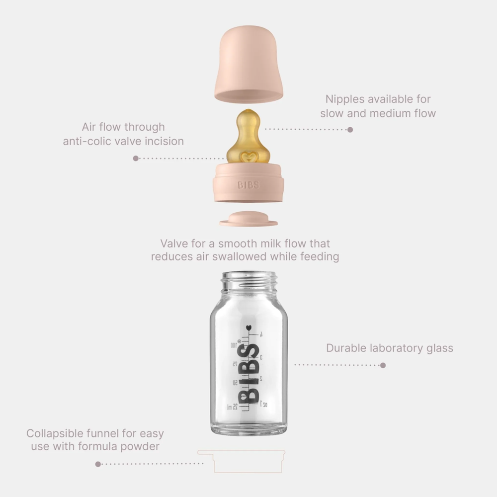 110ml Glass Bottle Set Ivory