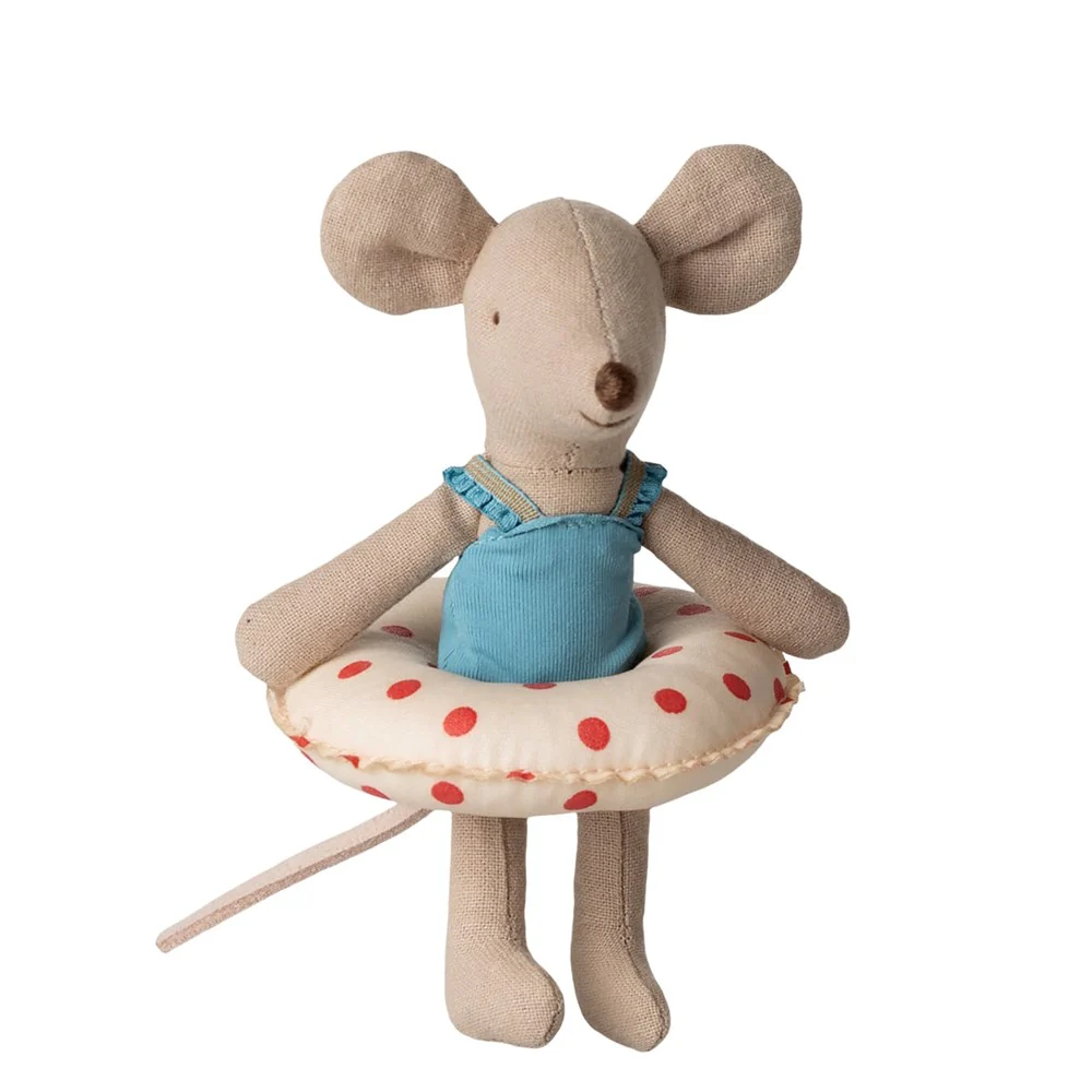 Beach Mouse Little Sister With Float Red Dots
