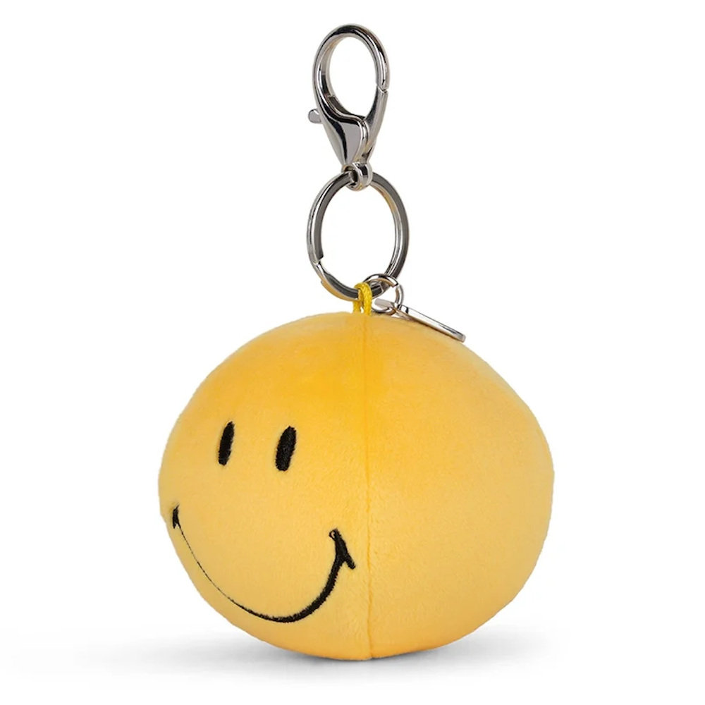Smiley Squish Ball Keychain Yellow 9cm