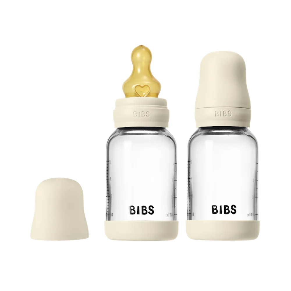 120ml Glass Bottle Set Latex Ivory 2 Pack