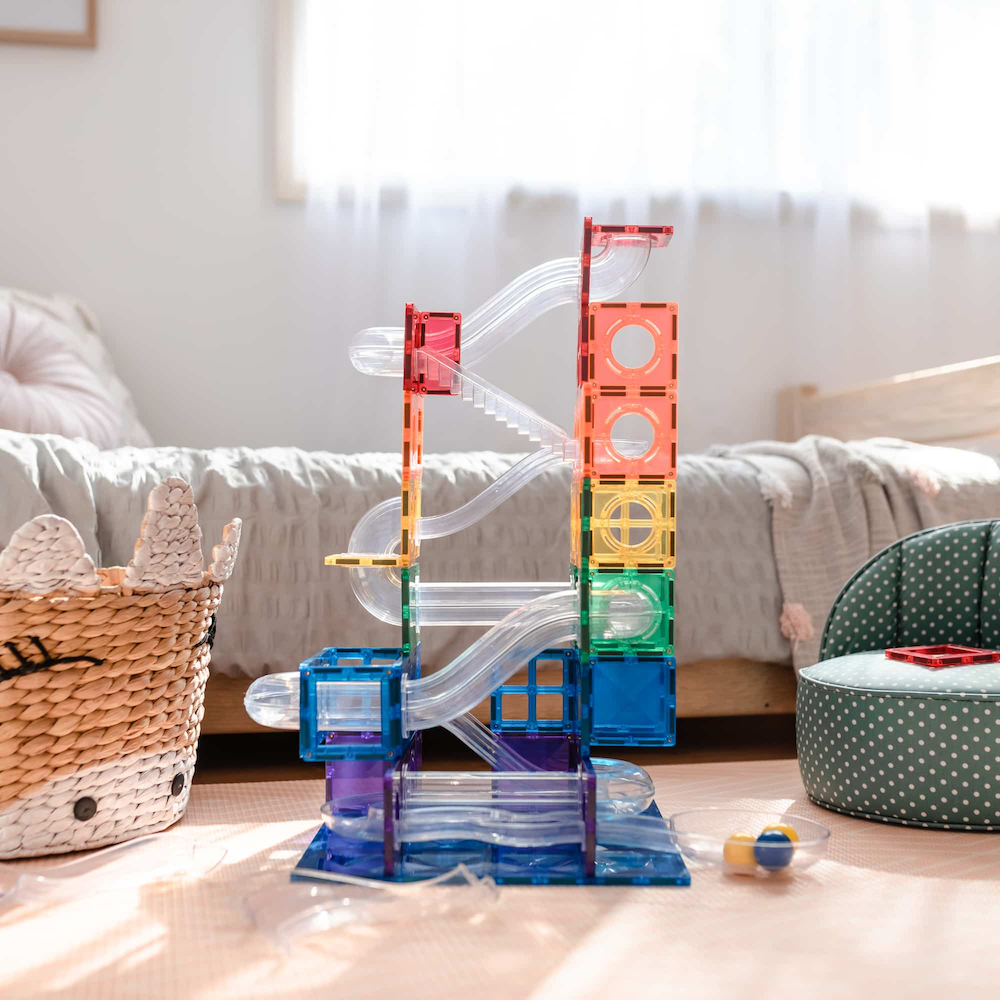 Magnetic Tiles 92 Piece Ball Run Pack