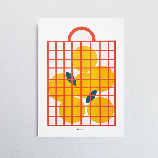 Clementines Riso Print A3