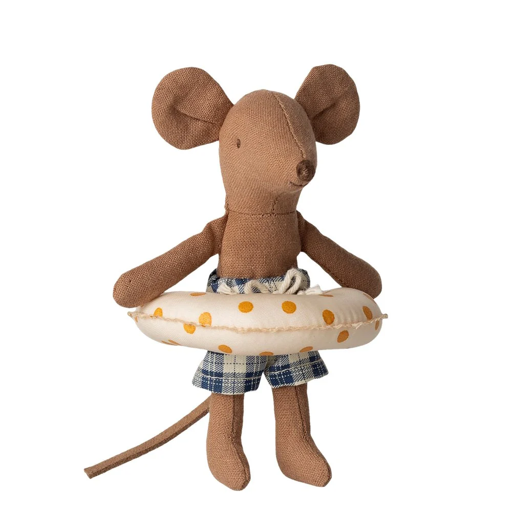 Beach Mouse Little Brother With Float Yellow Dots