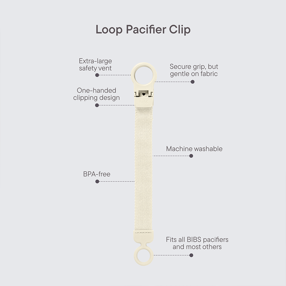Bibs Pacifier Clip Loop Dark Oak