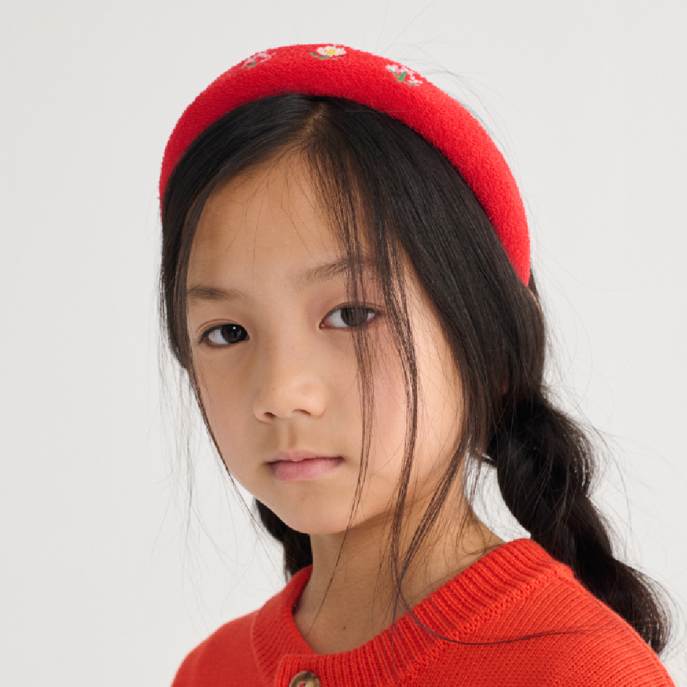 Pixel Daises Terry Cloth Headband