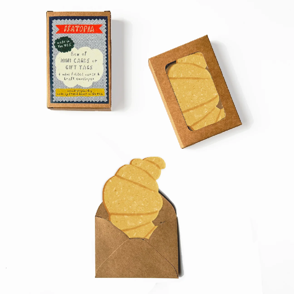 Croissant Mini Cards Box of 6