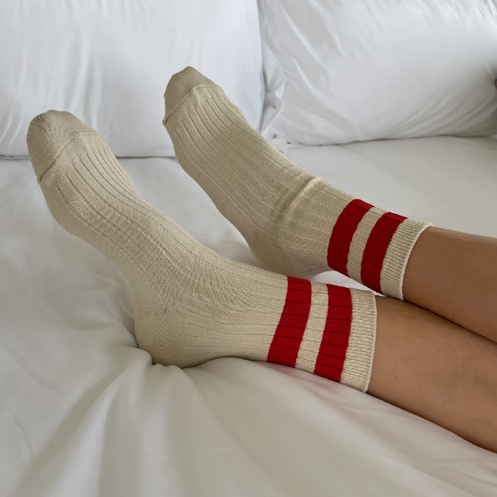 Her Socks Varsity Red