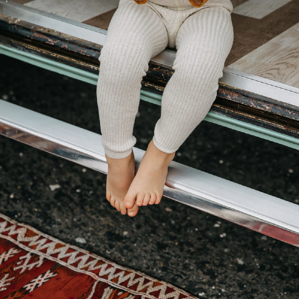 Hippy Footless Cotton Tights Cream Blend