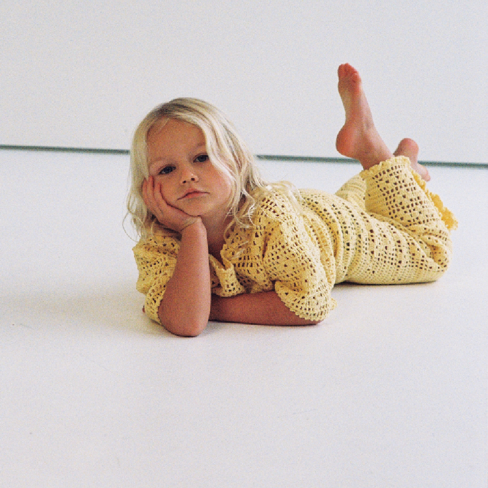 Filet Crochet Pants Butter