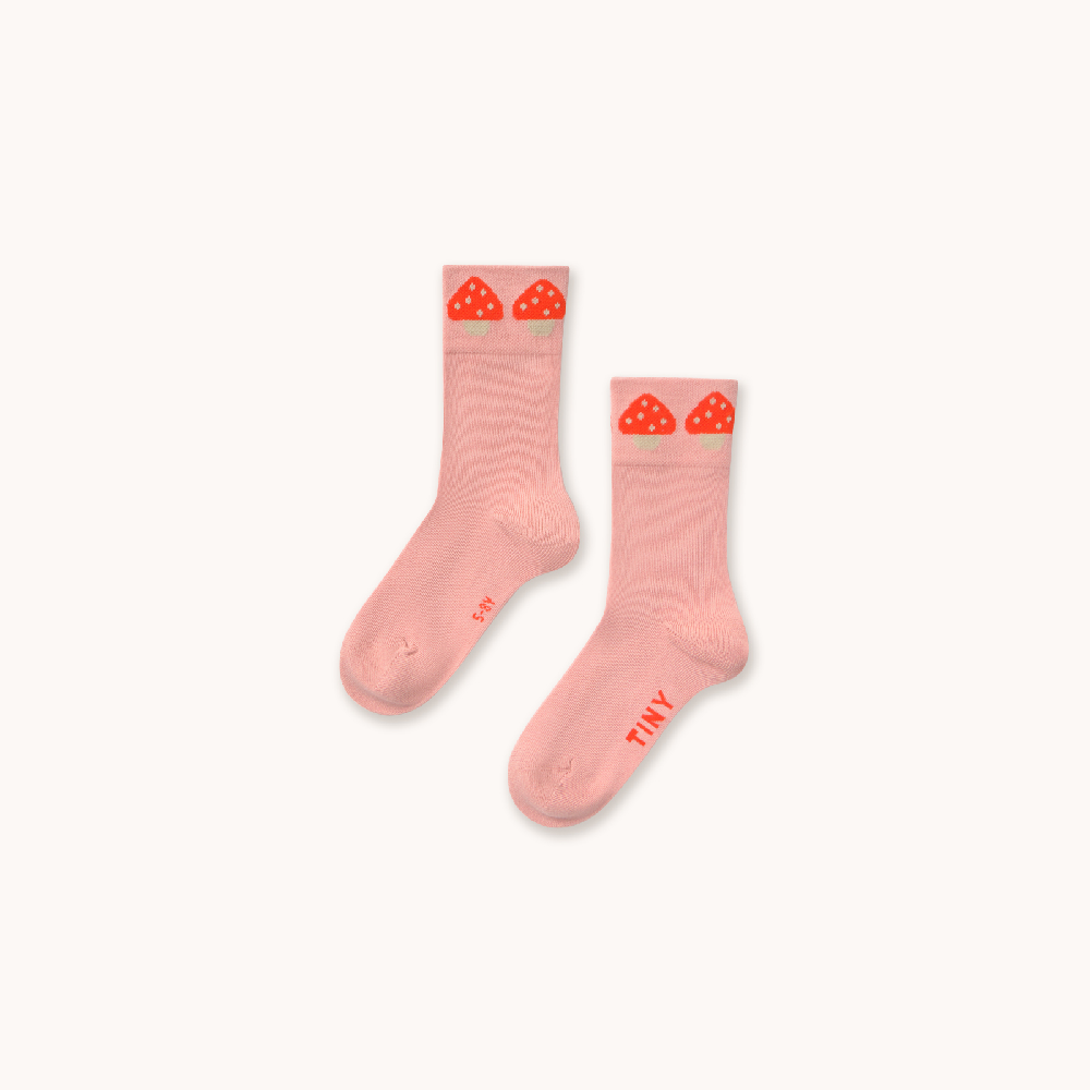 Mushrooms Quarter Socks Wild Rose