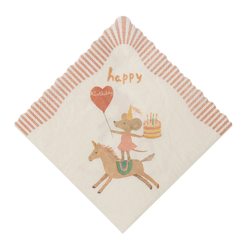 Napkin Happy Birthday Unicorn