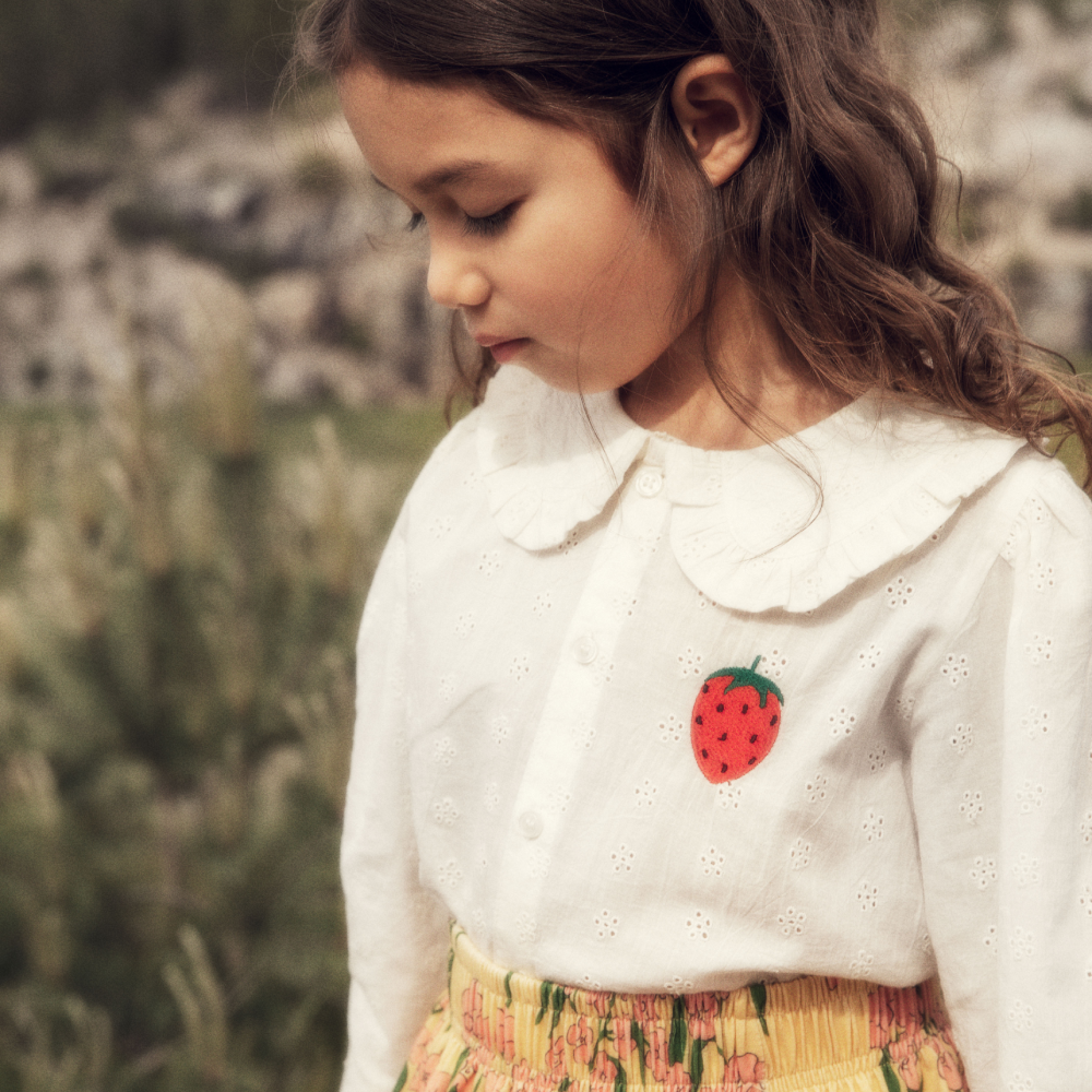 Strawberry Schiffli Blouse