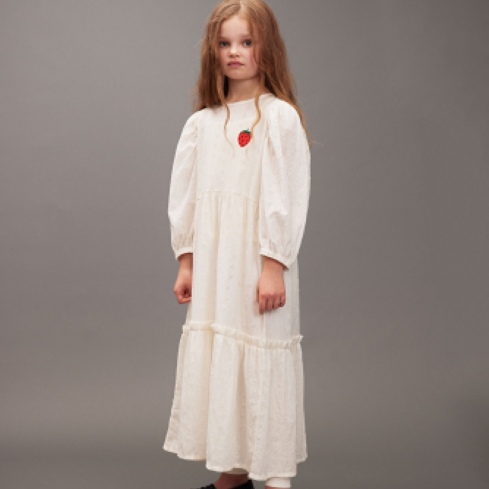 Strawberry Schiffli Woven Dress
