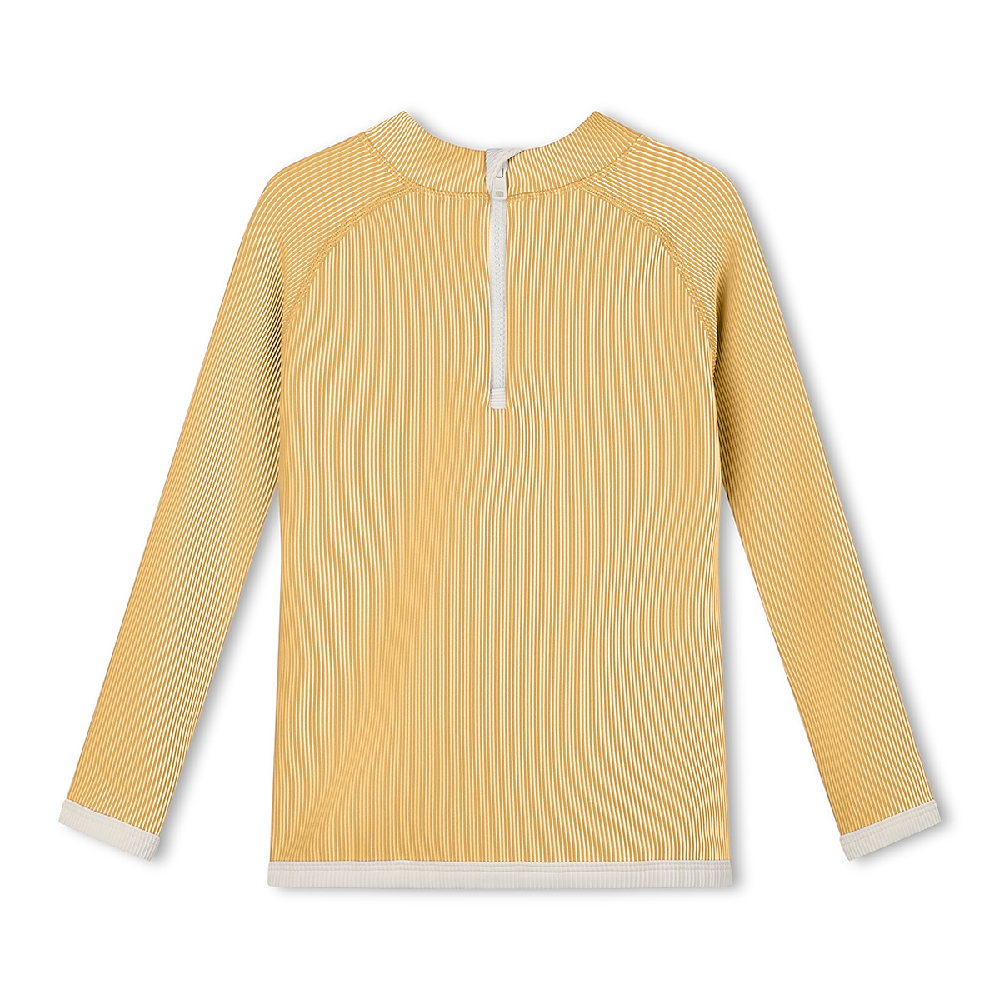 Mini Stripe Rib Rashie Marigold