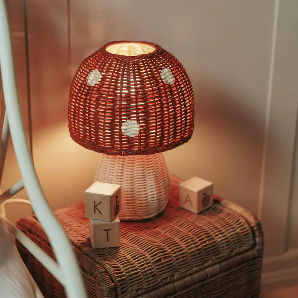 Toadstool Lamp Red