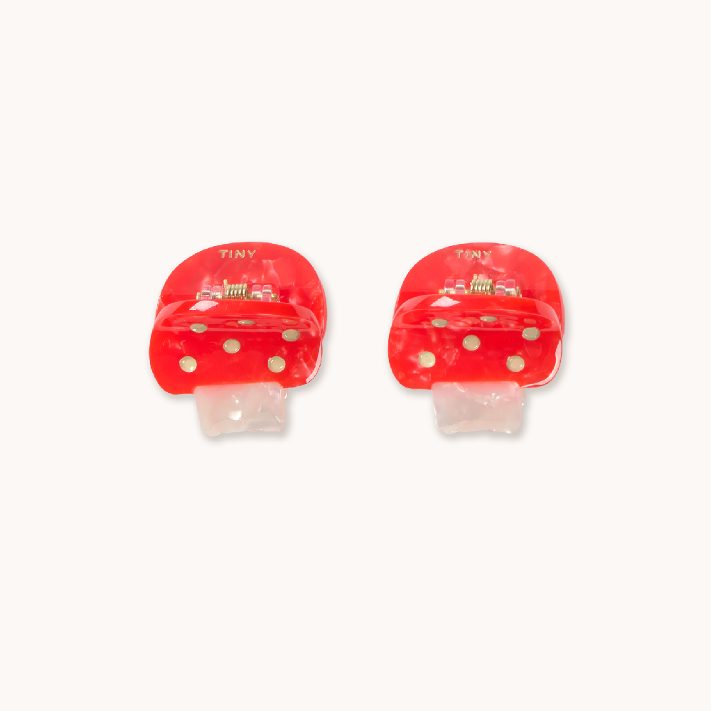 Mushrooms Claw Clip Dark Red