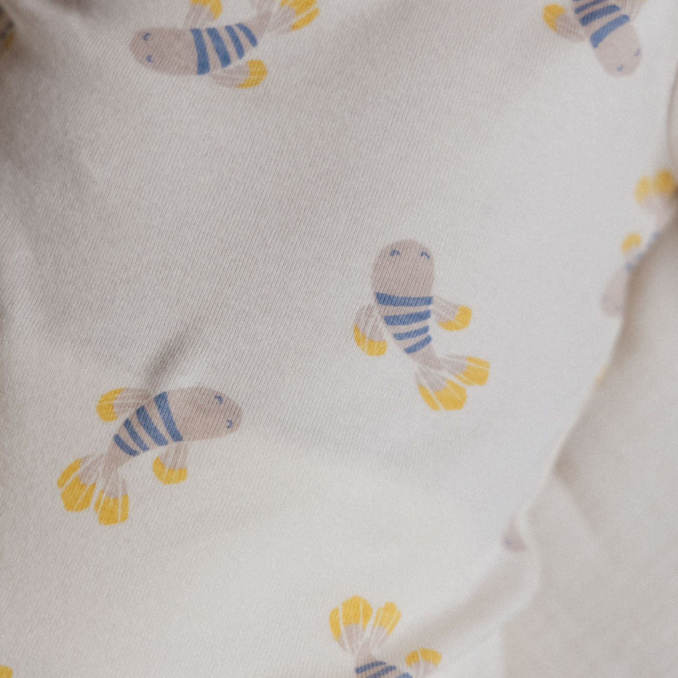 Short Sleeve Bodysuit, Fish Fable Print detail