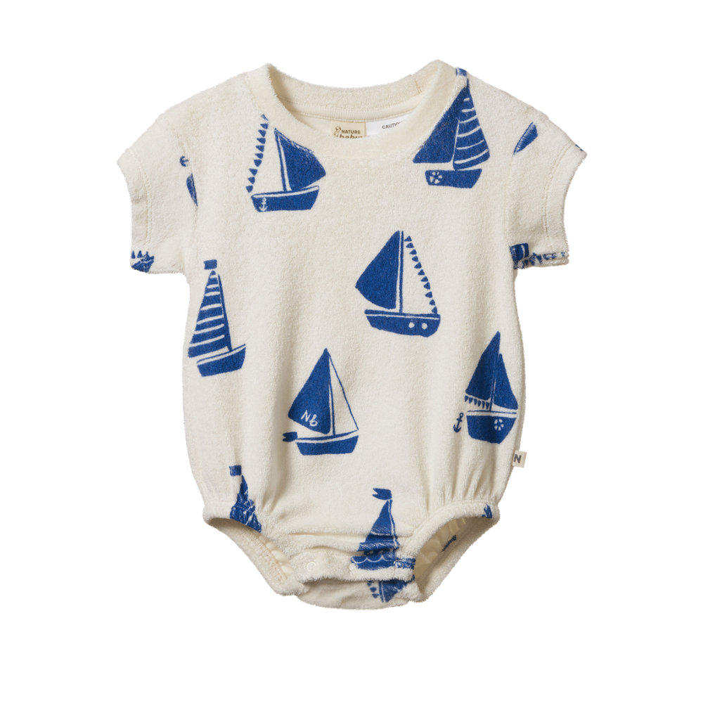 Juno Romper Terry Regatta Print Terry