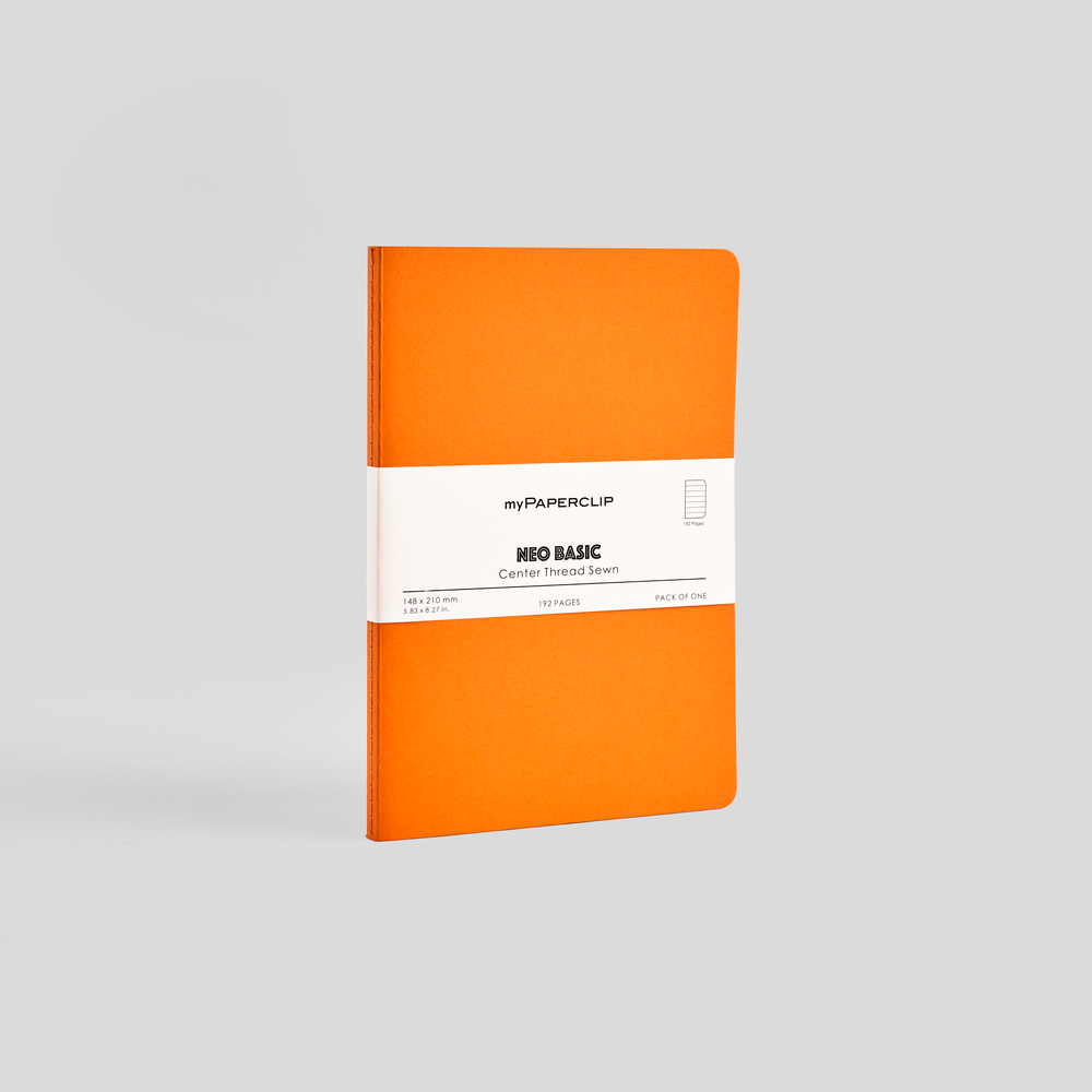 myPAPERCLIP NeoBasic A5 Notebook - Plain - Orange