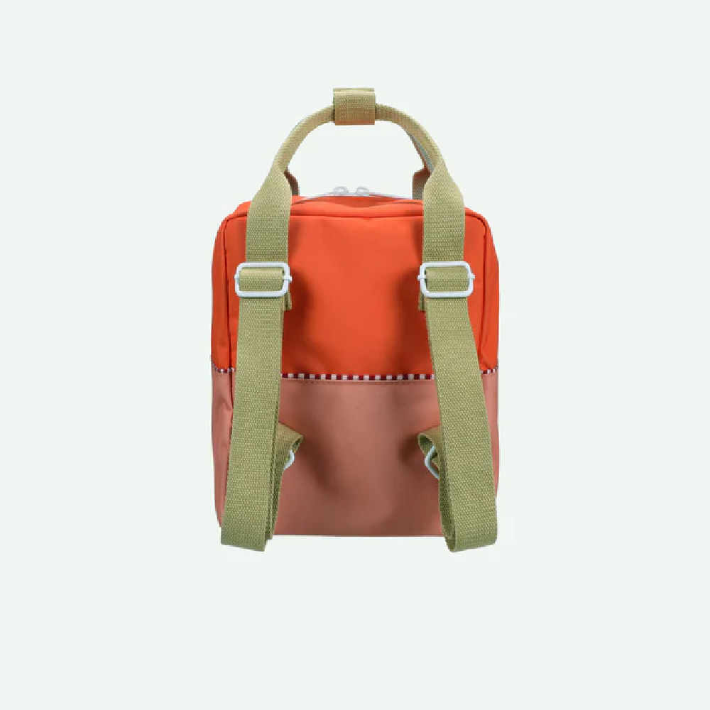 Backpack Small Colour Block Lifebuoy Orange + Coral Pink
