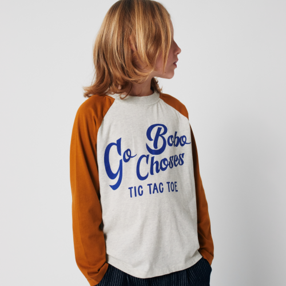 Go Bobo Ranglan Sleeve T-Shirt Brown