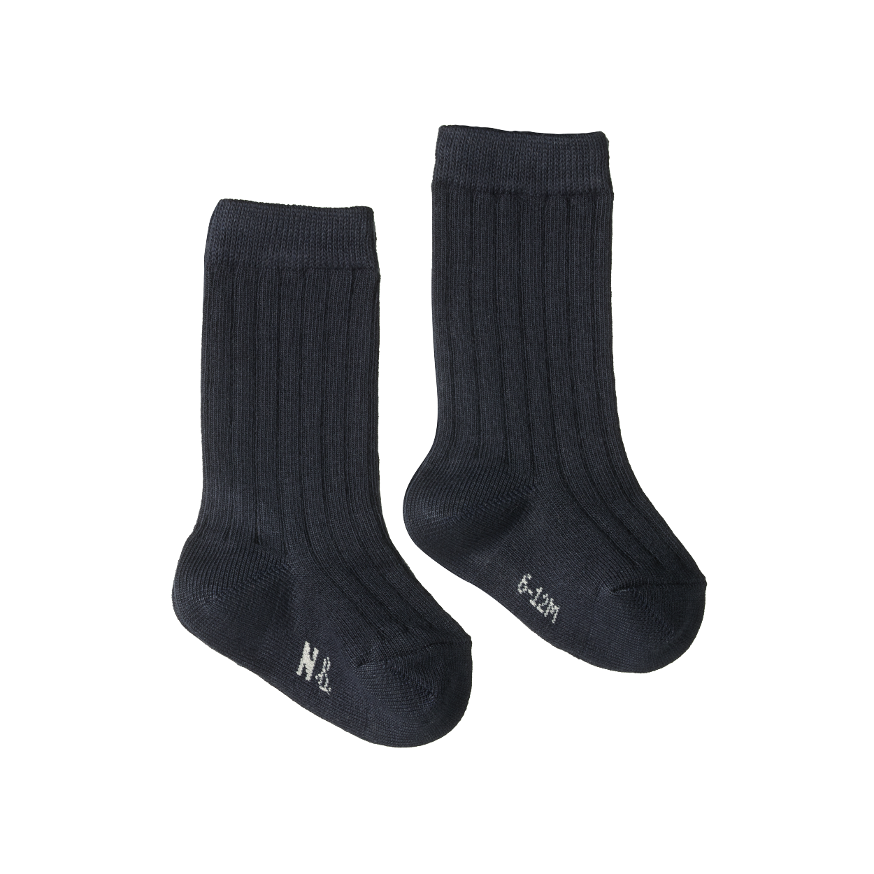 Organic Cotton Rib Socks Navy