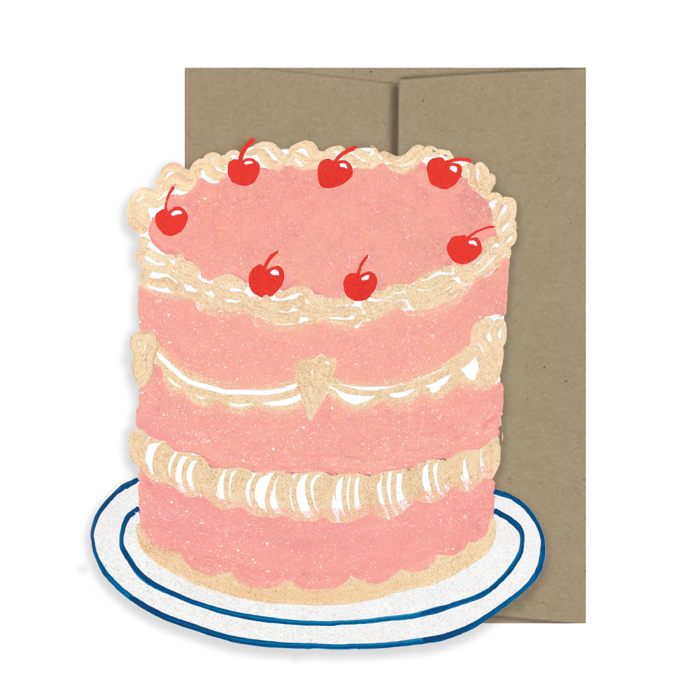 Party Cake Die Cut Card