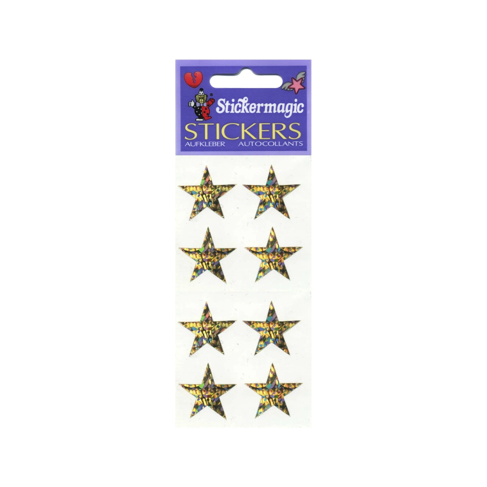 Prismatic Stickers Gold Stars