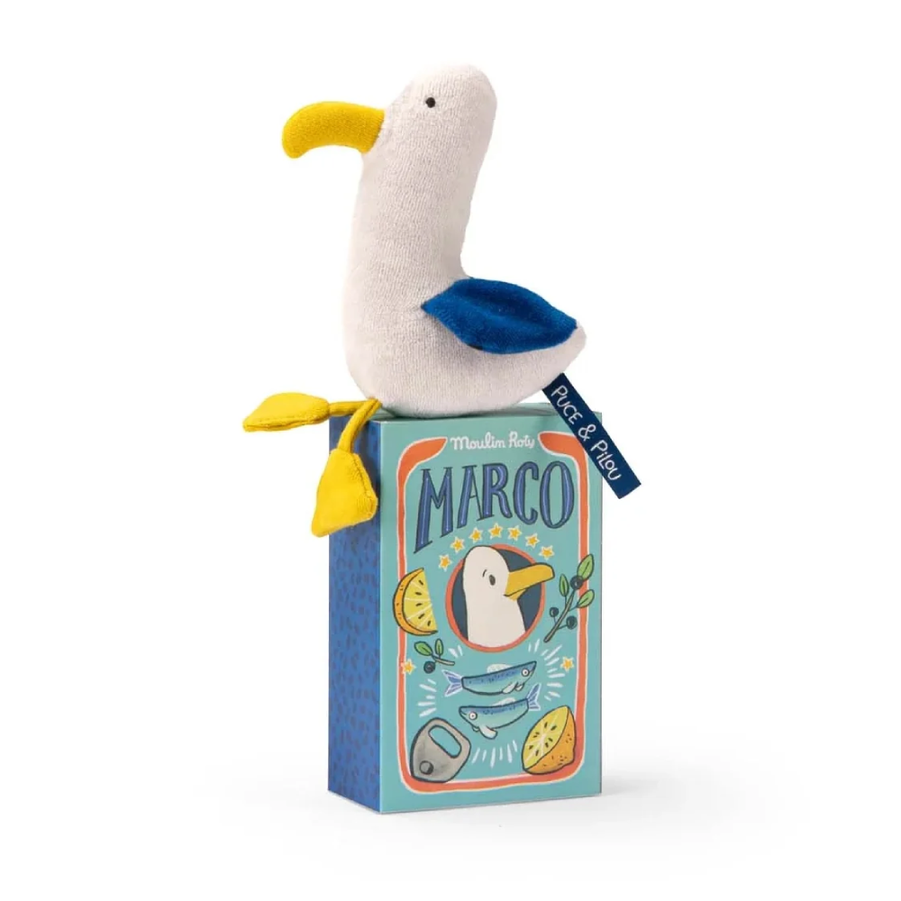 Puce & Pilou Marco The Seagull Rattle In Box