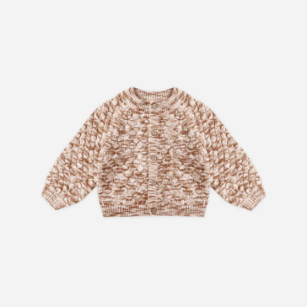 Bubble Knit Cardigan Rose Speckle