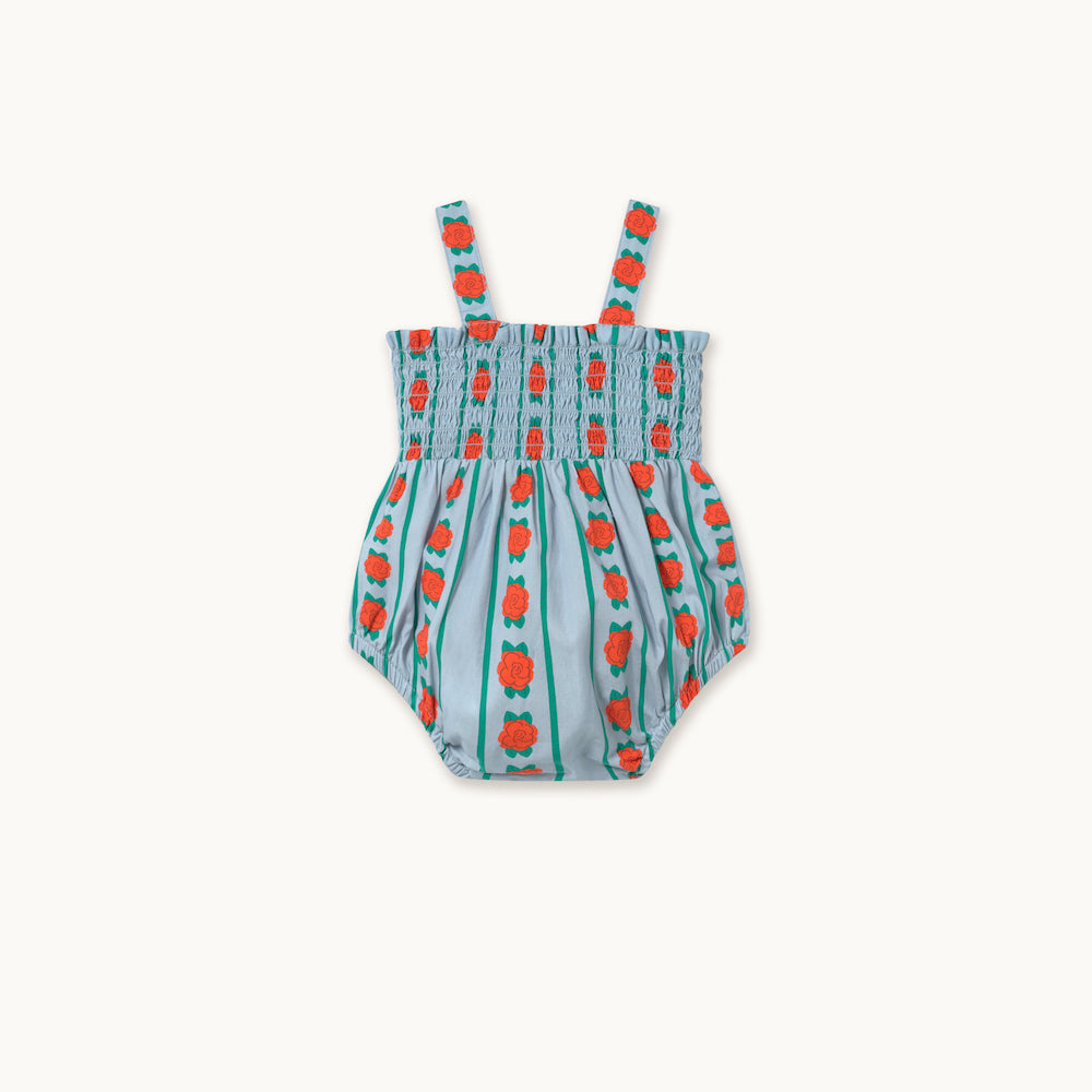 Rose Pattern Body Washed Blue