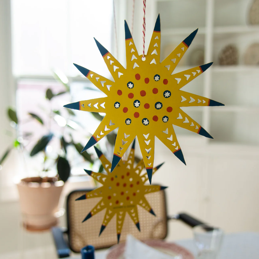 Pair of Paper Star Ornaments