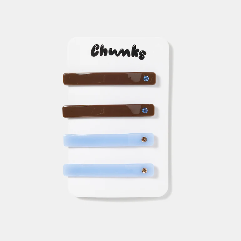 Slides in Chocolate & Periwinkle