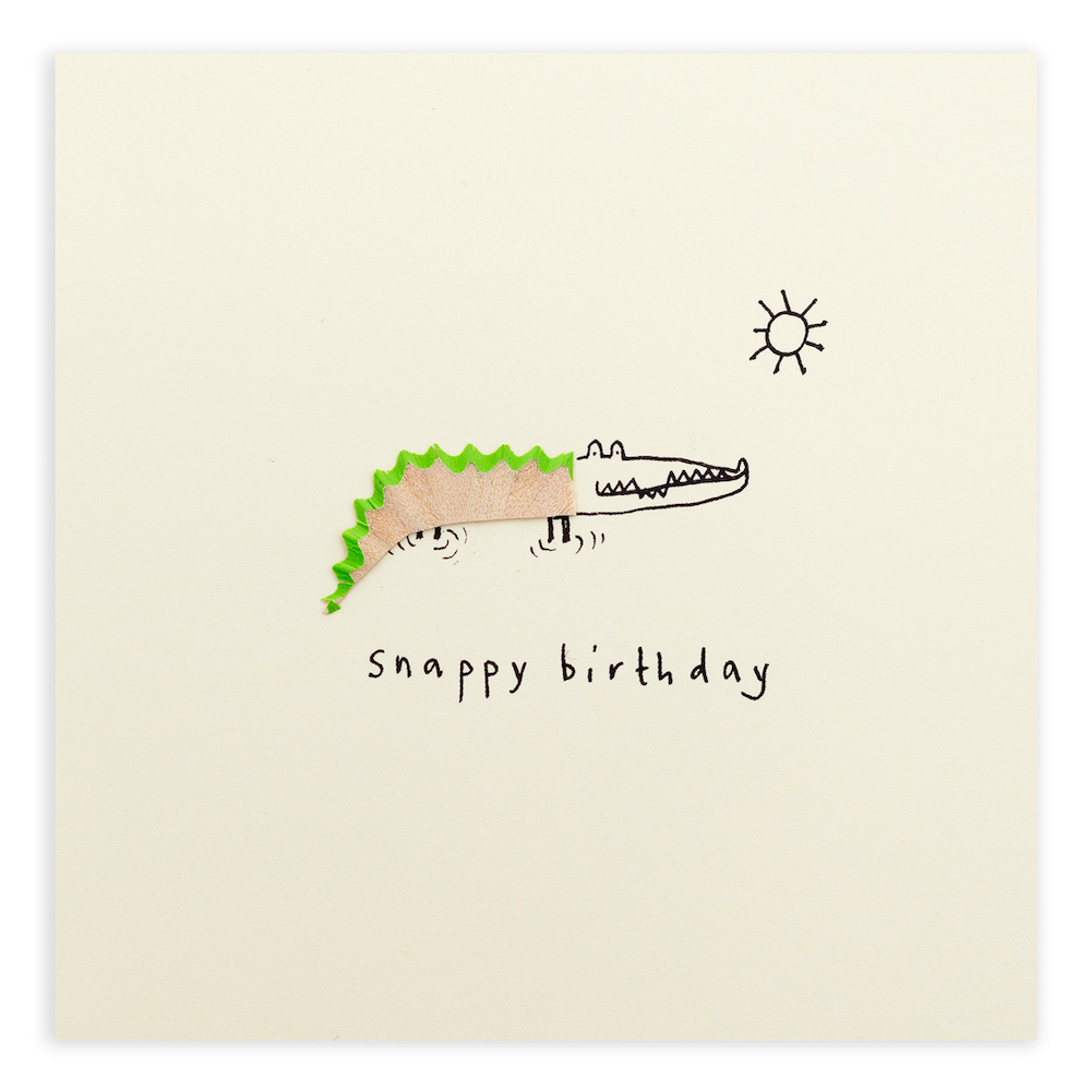 Snappy Birthday Pencil Shavings Greeting Card