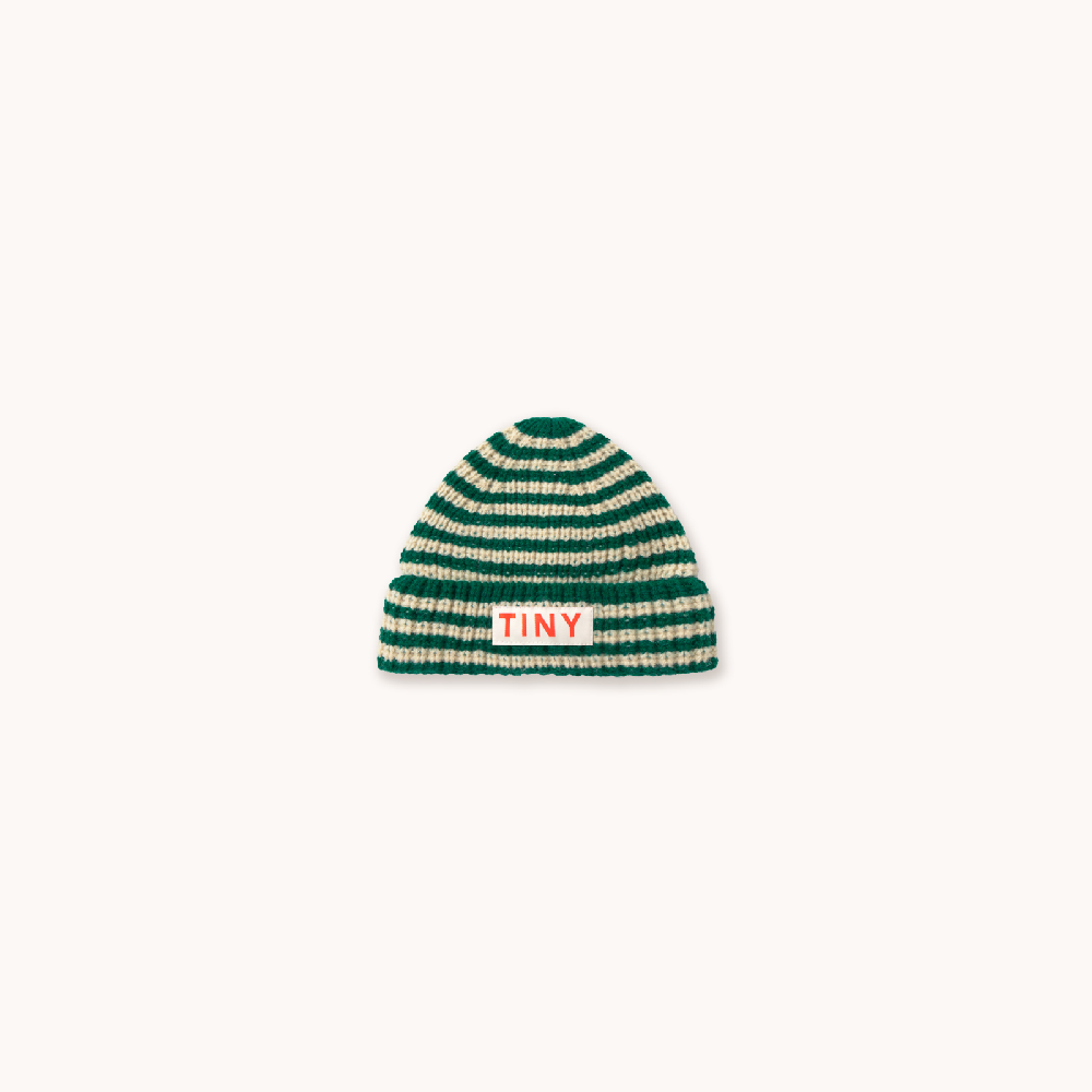 Stripes Beanie Dark Green