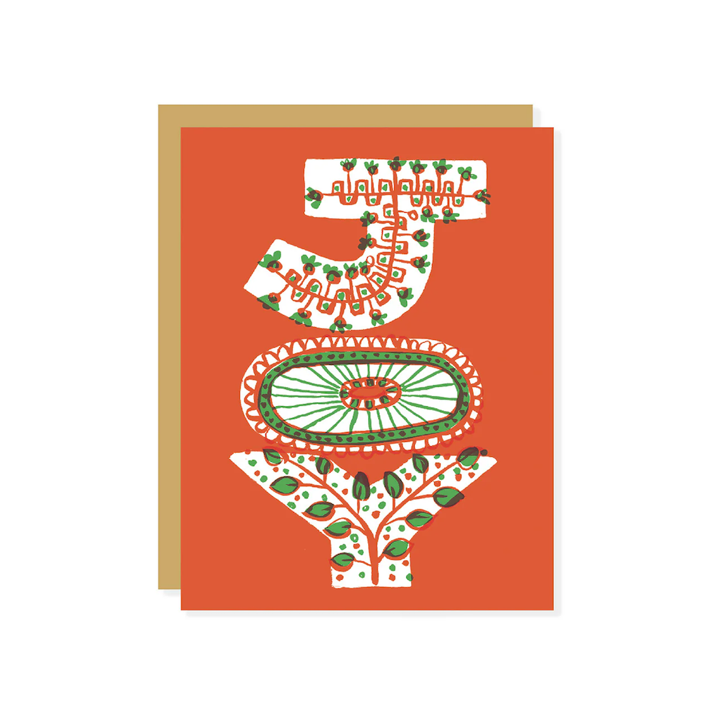 Swedish Joy Letters Greeting Card