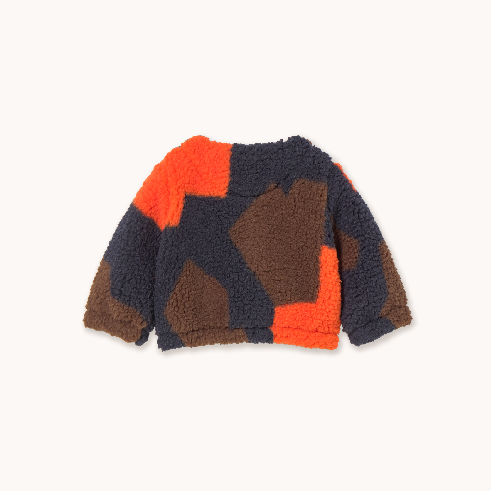 Abstract Baby Sherpa Jacket Summer Red