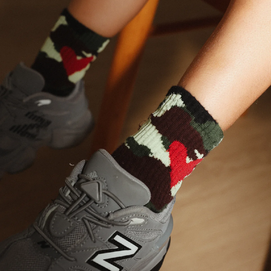 Camo Heart Sock