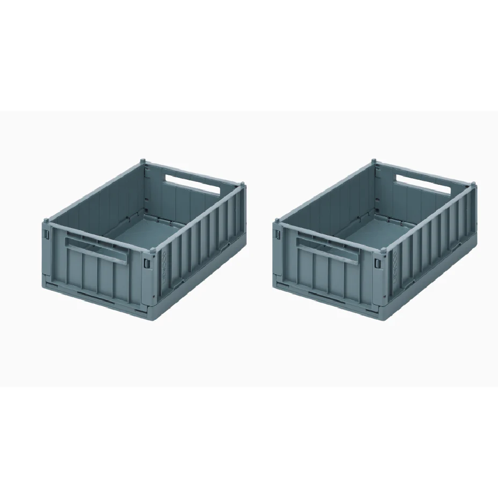 Weston Storage Box Medium 2 Pack Whale Blue