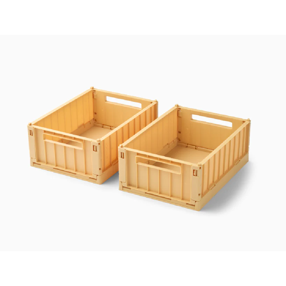 Weston Storage Box Small 2 Pack Lemon Yellow