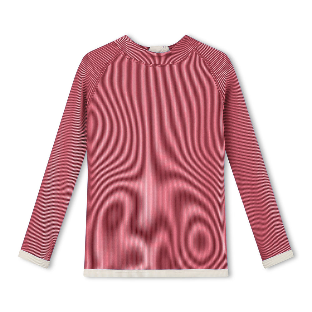 Clay Red Mini Stripe Rashie