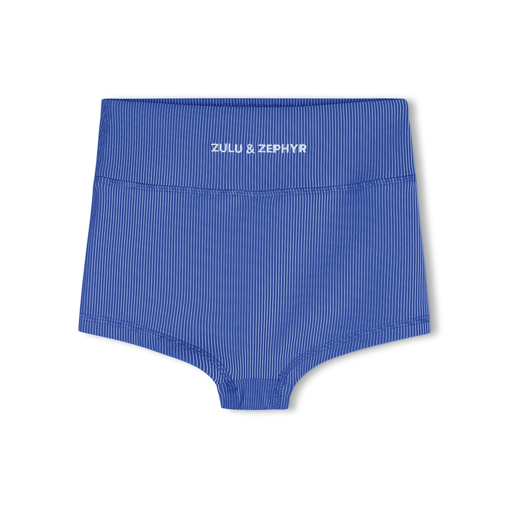 Sea Blue Mini Stripe Boy Short back