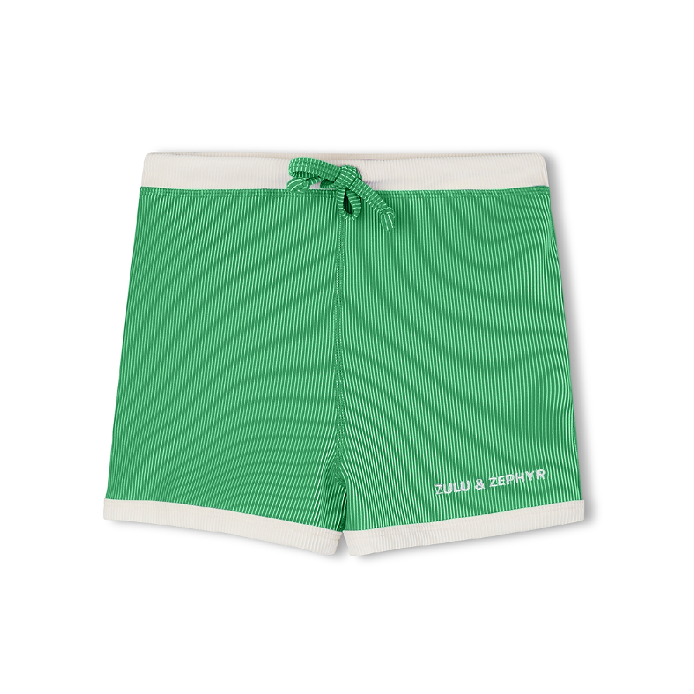 Mini Stripe Rib Surf Short Parrot Green