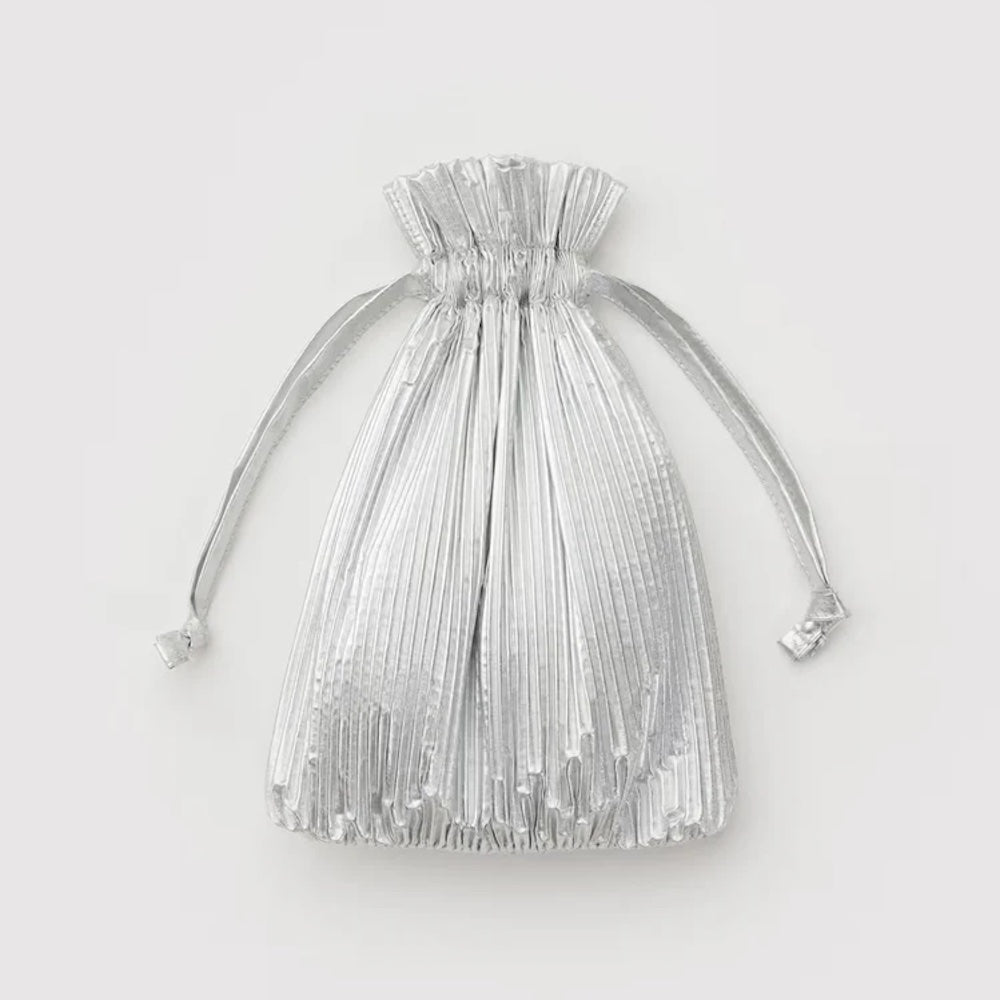 Pleated Baggu Chrome Metallic