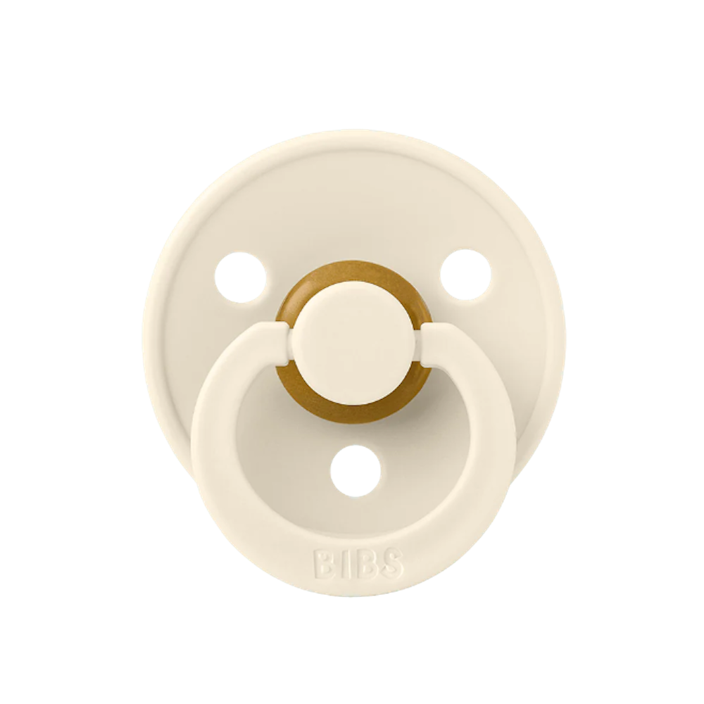 Bibs Dummy Twin Pack Ivory Round