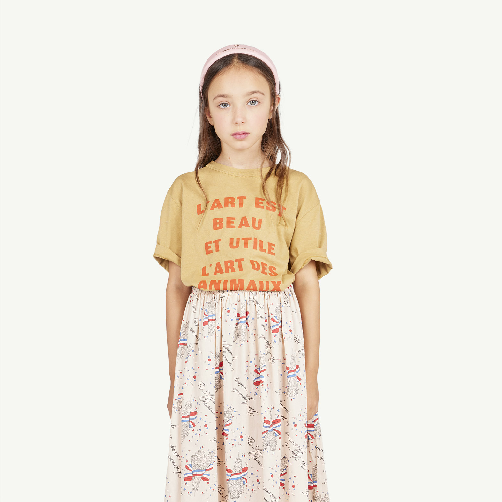 Oversized Rooster Kids T-Shirt Brown