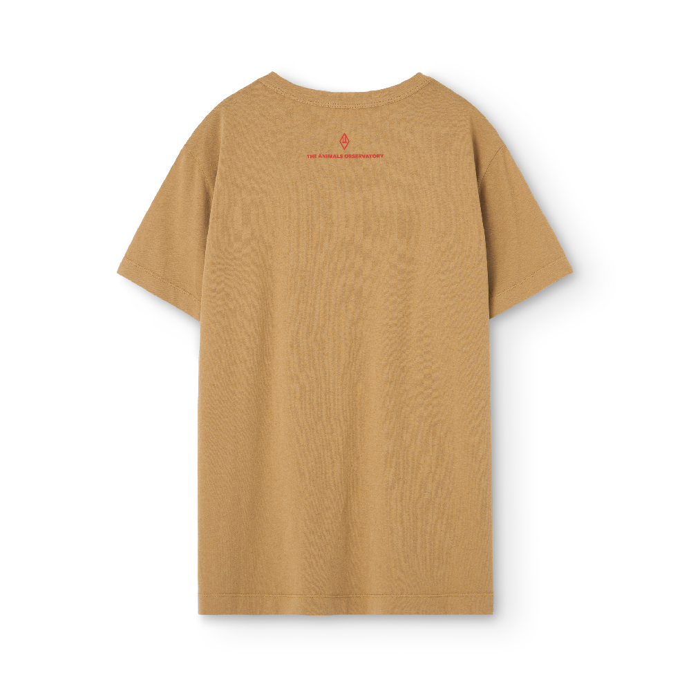 Oversized Rooster Kids T-Shirt Brown
