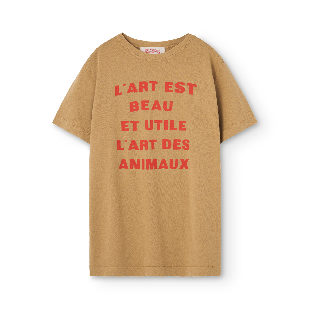 Oversized Rooster Kids T-Shirt Brown