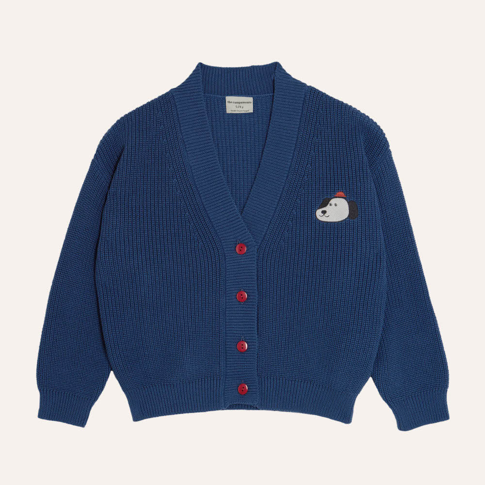 Blue Oversized Kids Cardigan